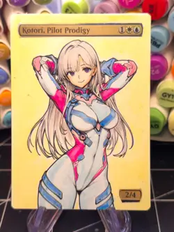 Kotori, Pilot Prodigy - MTG *Altered Hand Colored Original Art Anime - 10-25 - Image 1