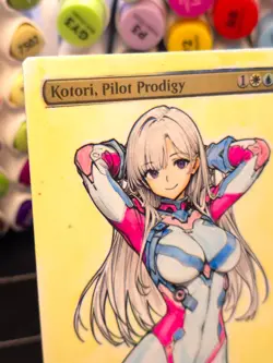 Kotori, Pilot Prodigy - MTG *Altered Hand Colored Original Art Anime - 10-25 - Image 4