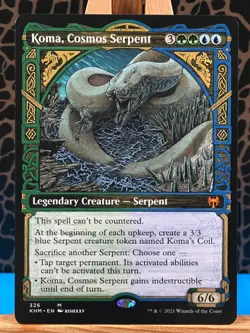 MTG - Koma, Cosmos Serpent. Kaldheim. Showcase - Mythic Creature — Serpent. - Image 1
