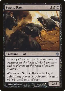 Septic Rats 1x MtG Mirrodin Besieged SP/NM - Image 1
