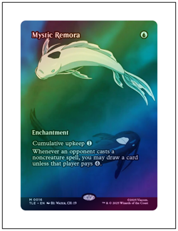 1x Mystic Remora, Borderless Art Foil, Avatar Magic MTG NM - Image 1