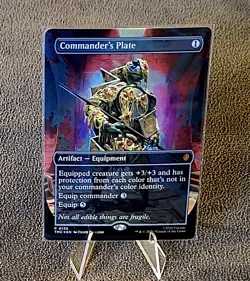 Magic The Gathering Commander's Plate P 0135 Foil Promo Borderless - Image 1