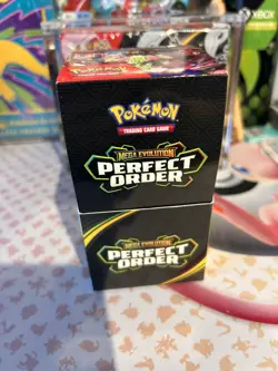 Pokemon TCG Mega Evolution Perfect Order Half Booster Box 18 packs not sealed. - Image 1