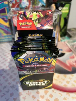 Pokemon TCG Mega Evolution Perfect Order Half Booster Box 18 packs not sealed. - Image 2