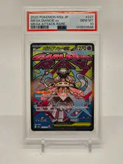 2025 POKEMON JAPANESE MEGA DREAM EX ATTACK RARE #227 MEGA DIANCIE EX PSA 10 - Image 1