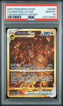 2023 POKEMON SWORD & SHIELD CROWN ZENITH SECRET FULL ART/GIRATINA VSTAR PSA 10 - Image 1