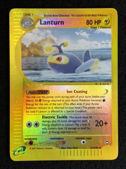 Pokemon Lanturn 21/147 Aquapolis Reverse Holo - Image 1