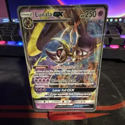 Pokemon Lunala GX SM Base Set Ultra Rare Holo 66/149 250 HP EN - Image 1
