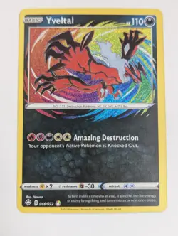 Yveltal 046/072 SWSH: Shining Fates Amazing Rare Pokemon TCG NM - Image 1