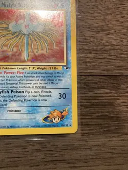 2000 Pokemon Gym Heroes Misty’s Tentacruel Holo 10/132 LP Great Centering Rare - Image 3
