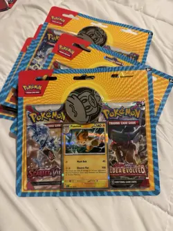Pokemon TCG Scarlet &Violet+Paldea Evolved Blister Pawmot with Token LotOf2 NEW - Image 1
