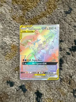 Pokemon Moltres & Zapdos & Articuno GX Rainbow Secret Rare Hidden Fates 69/68 NM - Image 1