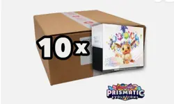Pokemon TCG Prismatic Evolutions Case of 10x Sealed Elite Trainer Box ETB - Image 1