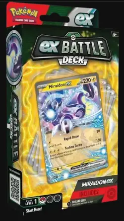 Pokemon TCG Factory Sealed Miraidon ex Battle Deck - 60 Card Deck - Image 1