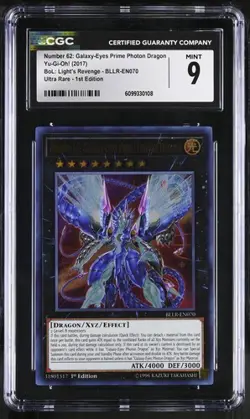 Number 62: Galaxy-Eyes Prime Photon Dragon *CGC 9* POP 1 *Ultra Rare* BLLR-EN070 - Image 1