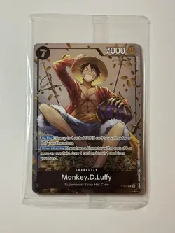 Monkey D. Luffy (Tin Pack Set Vol 2) P-075 One Piece Promotion Cards Foil SEALED - Image 1