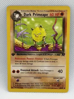 Pokemon Dark Primeape 43/82 - Uncommon - 1st Edition Team Rocket (2000) - NM - Image 1