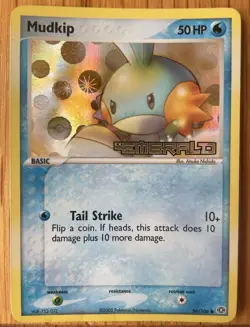Mudkip 56/106 Ex Emerald Stamped Reverse Holo Heavily Played Nintendo 2005 - Image 1
