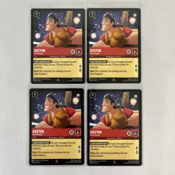 x4 Lorcana Disney 119/204 Gaston Pure Paragon Rare Card Playset 4x - Image 1