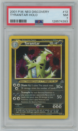 2001 Pokemon Neo Discovery Tyranitar Holo #12/75 PSA 7 - Image 1