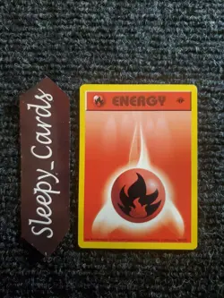 Pokemon Fire Energy 98/102 1st Edition Base Set Shadowless Card PL - Image 1