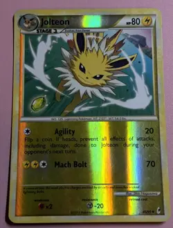 Jolteon 45/95 Call of Legends Reverse Holo Pokemon TCG Card 2011 - MP - Image 1