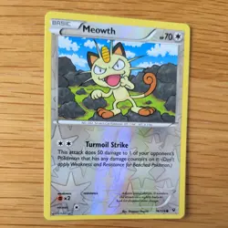 MEOWTH 74/124 POKEMON CARD (FATES COLLIDE SET) REVERSE HOLO - Image 3