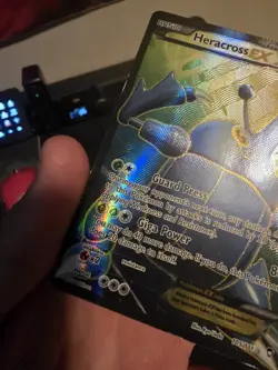 Pokemon TCG Heracross EX Full Art Holo Card 105/111 XY-Furious Fists LP/WP - Image 3