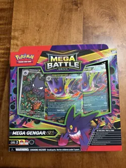 Pokemon Mega Battle Deck Mega Gengar ex Foil Cards Deck Box Playmat Coin 2024 - Image 1