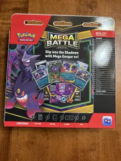 Pokemon Mega Battle Deck Mega Gengar ex Foil Cards Deck Box Playmat Coin 2024 - Image 2