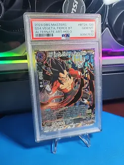 Dragon Ball Super Card Game SS4 Vegeta, Start of a Fierce Battle Alt PSA 10 - Image 1