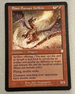 MTG Retro Commander: The Brothers' War BRC Blast-Furnace Hellkite MINT - Image 1