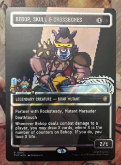MTG: FOIL Bebop, Skull and Crossbones x 1 (8Bit Borderless TMNT) NM - Image 2