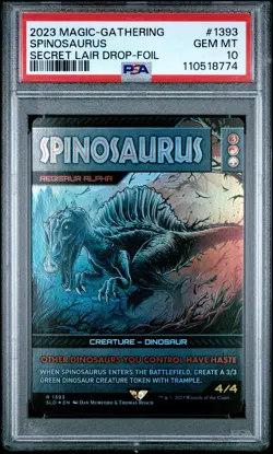 2023 MTG SECRET LAIR DROP #1393 SPINOSAURUS PSA 10 - Image 1