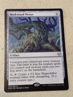 mtg Maskwood Nexus, Kaldheim, neat artifact for tribal, unplayed - Image 1