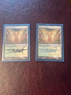 2X MTG Temple Garden Return to Ravnica AUTOGRAPHED SIGNED NM LP - Image 1