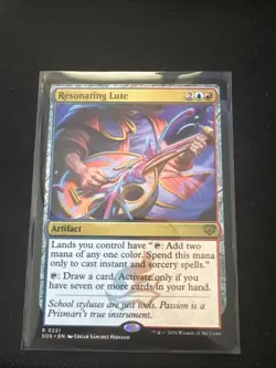 Resonating Lute 221 Secrets of Strixhaven Magic the Gathering - Image 1