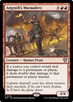 ANGRATH'S MARAUDERS mtg NM-M Commander Outlaws of Thunder Junction Rare - Image 1