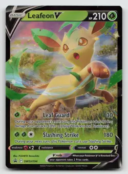 Leafeon V - SWSH194 - Pokemon Sword & Shield Promo Ultra Rare Holo Card NM - Image 1