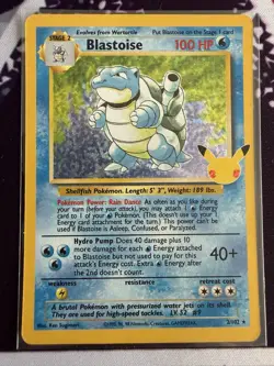 Pokemon TCG Celebrations Blastoise 2/102 Holo Rare Near Mint+ With Extras - Image 1