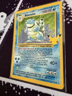 Pokemon TCG Celebrations Blastoise 2/102 Holo Rare Near Mint+ With Extras - Image 3