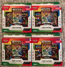 Pokemon TCG First Partner Illustration Collection Series 1 New Sealed lot of 4 - Image 1