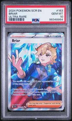 2024 Pokemon Stellar Crown BRIAR Ultra Rare #163 PSA 10 ** BH9456 - Image 1