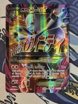 Pokemon TCG Mega M Mewtwo EX 160/162 Full Art XY Breakthrough Heavily Played - Image 1