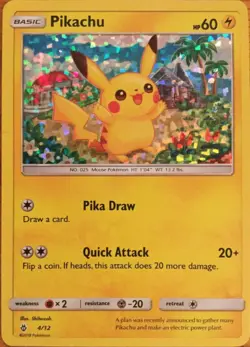 Pikachu - 4/12 - McDonald's Promo 2018 DMG, English Pokemon McDonald's Promos - Image 1