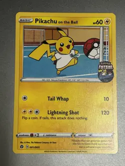 Pikachu On The Ball Pokemon 2020 Futsal Promo UK Exclusive 001/005 - Image 1
