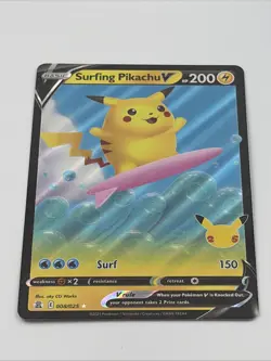 Surfing Pikachu V 008/025 Pokemon TCG: Celebrations 25th Anniversary Ultra Rare - Image 2