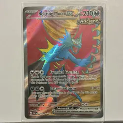 Pokemon Roaring Moon ex 229/182 SV04 Paradox Rift Full Art Ultra Rare Holo EX - Image 1