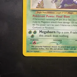 Pokemon Vintage Holo Heracross 6/111 Neo Genesis Wotc 2000 - Image 5