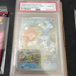 Pokemon Castform Sunny Form 195/191 Surging Sparks Illustration Rare Holo PSA 10 - Image 1